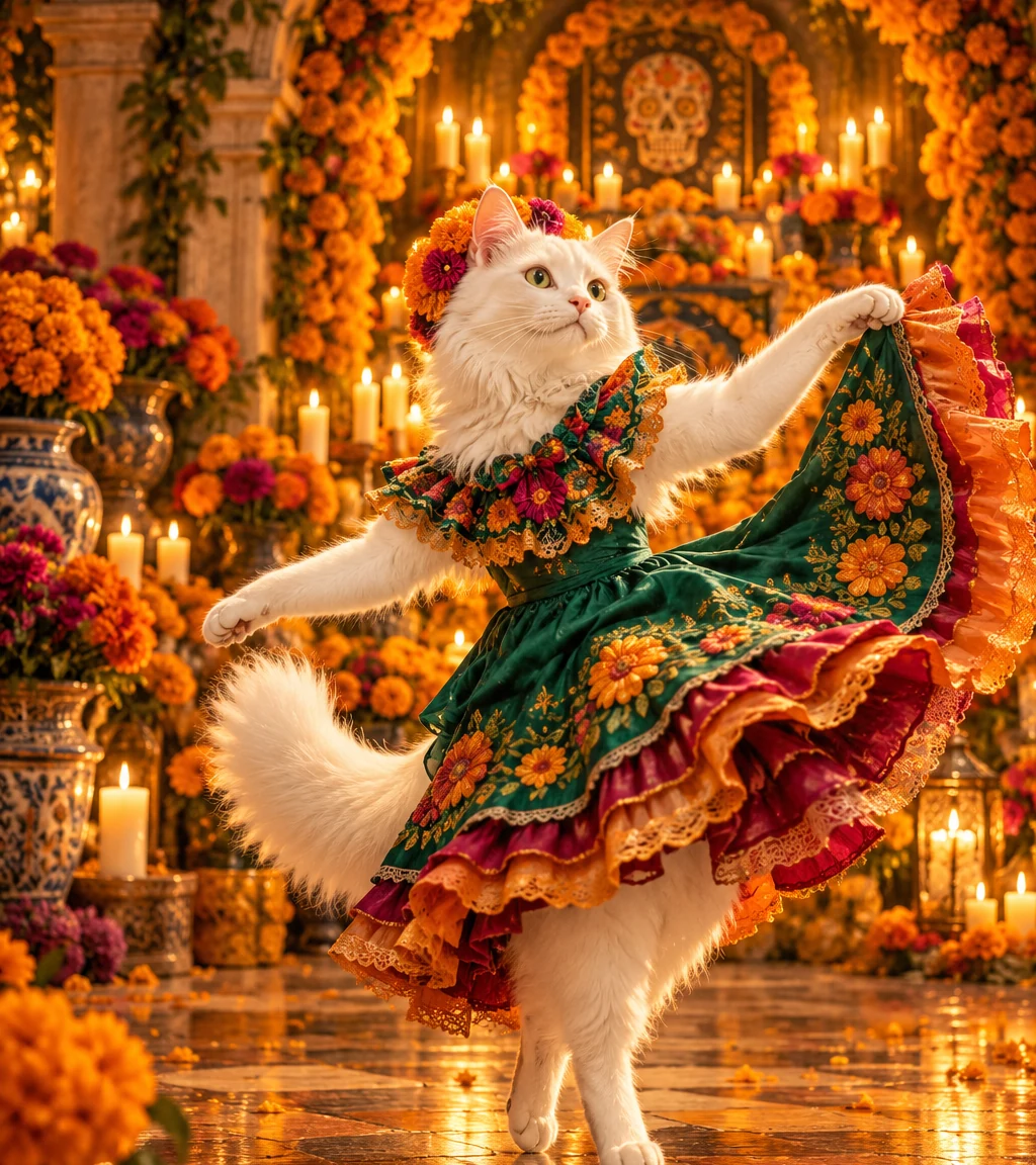 Marigold Ballroom cat-dance concept artwork